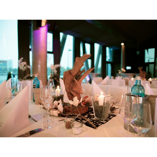 Ramo di Magnolia Artificiale EUROPALMS, Bianco e Rosa, 5 Fiori in Plastica EVA