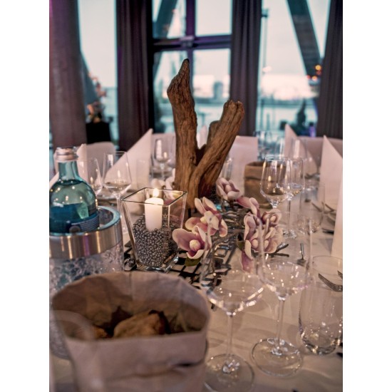 Ramo di Magnolia Artificiale EUROPALMS, Bianco e Rosa, 5 Fiori in Plastica EVA