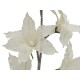 Ramo di Clematis Artificiale Bianco EUROPALMS, Fiori in EVA, Decorazione Malleabile per Esterni