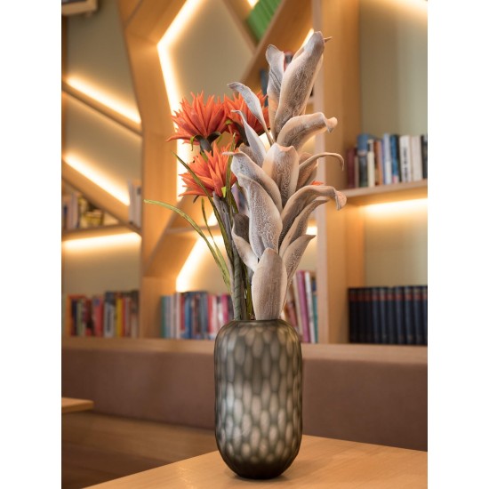 Pianta Artificiale EUROPALMS Dahlia Arancione 100 cm con Fiori Realistici