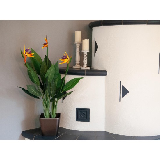 EUROPALMS Strelitzia Artificiale da Esterno, 90 cm - Pianta Decorativa Realistica