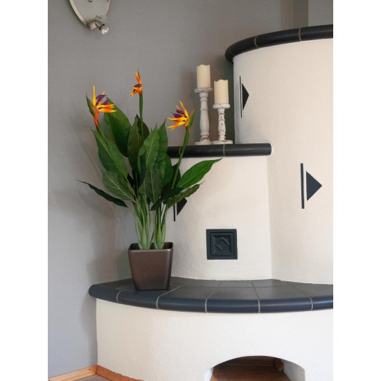 EUROPALMS Strelitzia Artificiale da Esterno, 90 cm - Pianta Decorativa Realistica