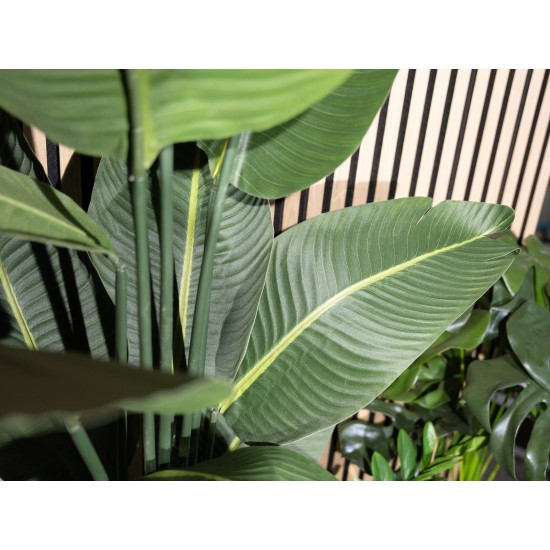 Pianta Artificiale EUROPALMS Strelitzia 110cm - Decorazione Tropicale Verde Scuro