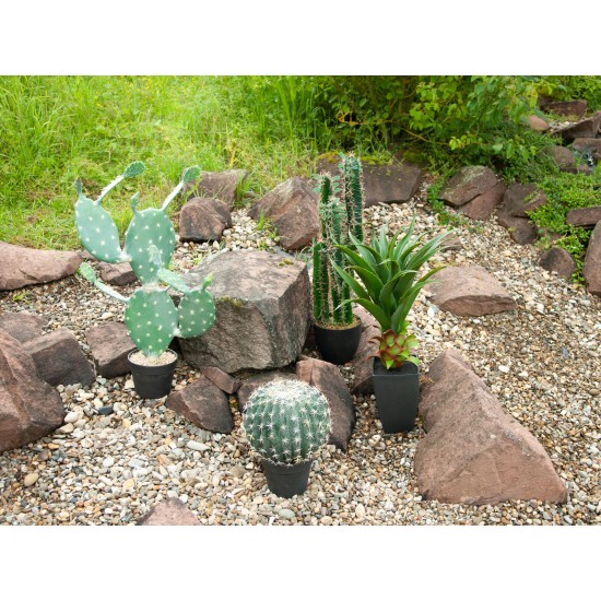 Cactus a Sfera EUROPALMS 34 cm - Pianta Artificiale per Decorazioni Esterne