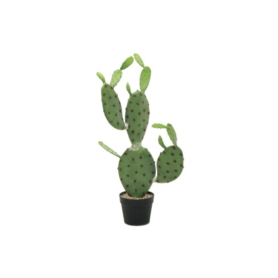 EUROPALMS Nopal Cactus Artificiale 75cm - Pianta Decorativa per Interni ed Esterni