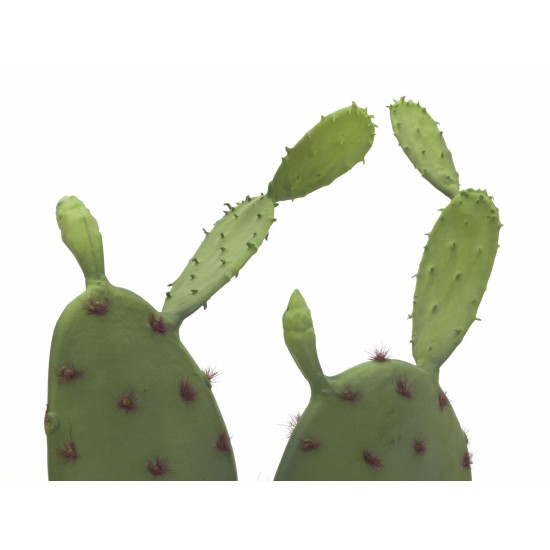 EUROPALMS Nopal Cactus Artificiale 75cm - Pianta Decorativa per Interni ed Esterni