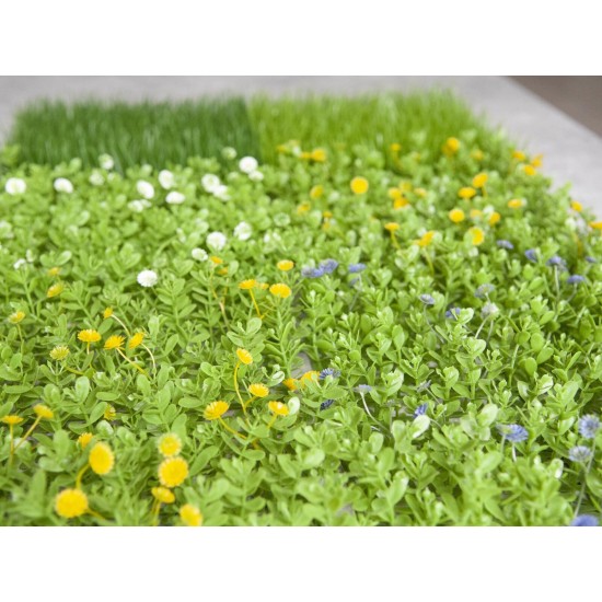 Tappetino Erboso Artificiale 25x25cm EUROPALMS per Esterni, Verde-Giallo in PE