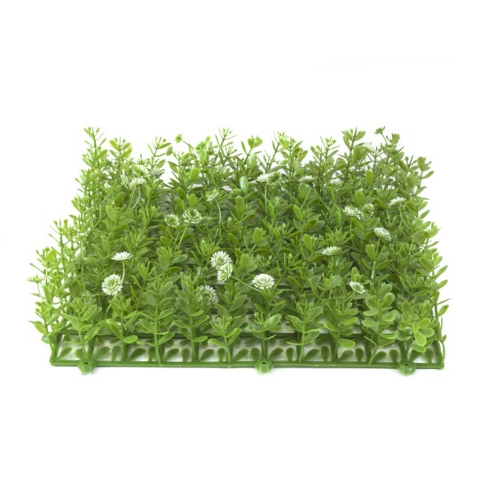 Tappeto Erba Artificiale EUROPALMS 25x25cm, Verde-Bianco, Resistente alle Intemperie