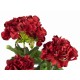 Geranio Artificiale EUROPALMS Rosso Scuro - 42 cm, Decorazione Estiva Realistica