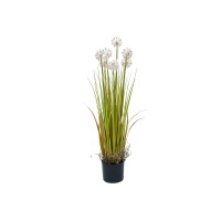 EUROPALMS Dandelion Artificiale con Fioriera, 107cm - Fiori Bianchi Realistici