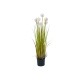 EUROPALMS Dandelion Artificiale con Fioriera, 107cm - Fiori Bianchi Realistici