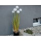 EUROPALMS Dandelion Artificiale con Fioriera, 107cm - Fiori Bianchi Realistici