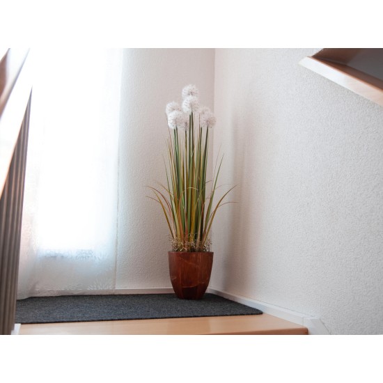 EUROPALMS Dandelion Artificiale con Fioriera, 107cm - Fiori Bianchi Realistici