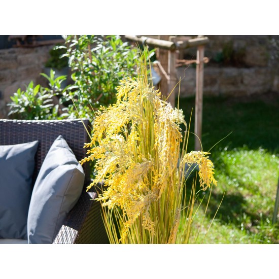 EUROPALMS Reed Grass Artificiale 118cm - Realistico con Steli Soft-Touch, Uso Esterno