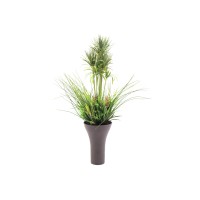 EUROPALMS Composizione Erbe Artificiali 90 cm - Decorazione Elegante per Interni ed Esterni