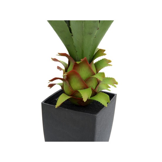 Pianta artificiale di Agave EUROPALMS con Vaso, Verde Scuro, 75 cm - Decorazione per Interni ed Esterni