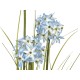 EUROPALMS Allium Grass Artificiale, 120 cm - Fiori Decorativi Blu in Vaso
