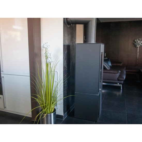 EUROPALMS Allium Grass Artificiale Bianco 120 cm - Pianta Ornamentale in Vaso