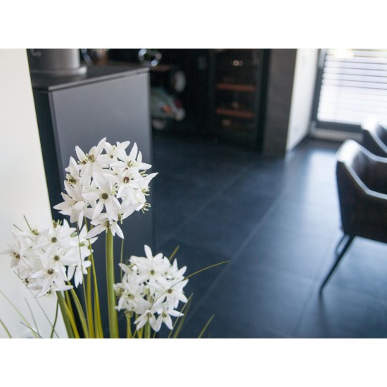 EUROPALMS Allium Grass Artificiale Bianco 120 cm - Pianta Ornamentale in Vaso