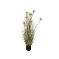 EUROPALMS Sunny Grass - Pianta Artificiale Fiorita in Vaso Decorativo, 120 cm