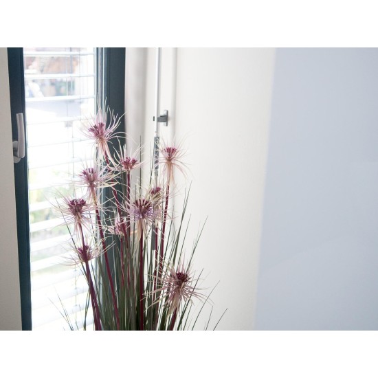 EUROPALMS Sunny Grass - Pianta Artificiale Fiorita in Vaso Decorativo, 120 cm