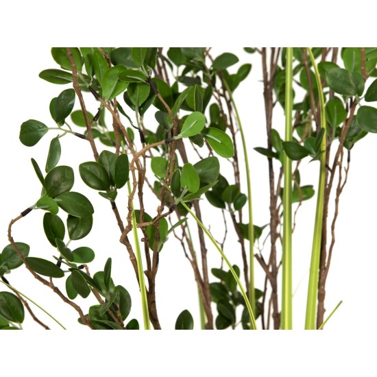 EUROPALMS Arbusto Sempreverde Artificiale con Erba, 152cm - Decorazione Verde Realistica