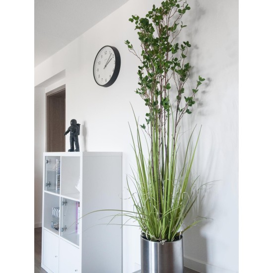 EUROPALMS Arbusto Artificiale Sempreverde con Erba, 182cm - Pianta Decorativa Realistica