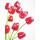 EUROPALMS Tulipano Artificiale Rosso 61cm - Decorazione Flessibile per Interni ed Esterni