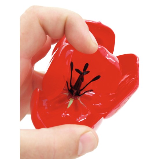 EUROPALMS Tulipano Artificiale Rosso 61cm - Decorazione Flessibile per Interni ed Esterni