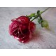 Fiore Artificiale EUROPALMS Crystal Rose Granata 81cm - Decorazione Versatile per Esterni