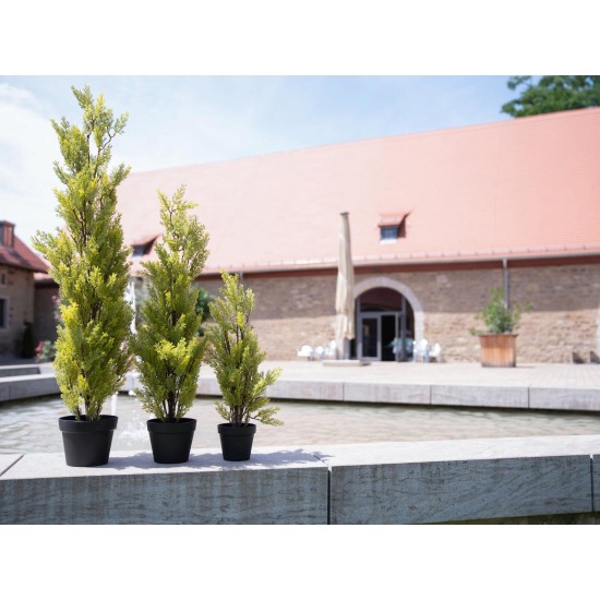 EUROPALMS Cipresso Leyland 90 cm - Pianta Artificiale Realistica per Esterni