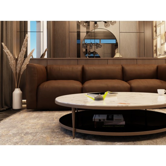 Ramo di Piuma di Pampa Essiccato Naturale 137 cm - Decorazione Mediterranea di Alta Qualità