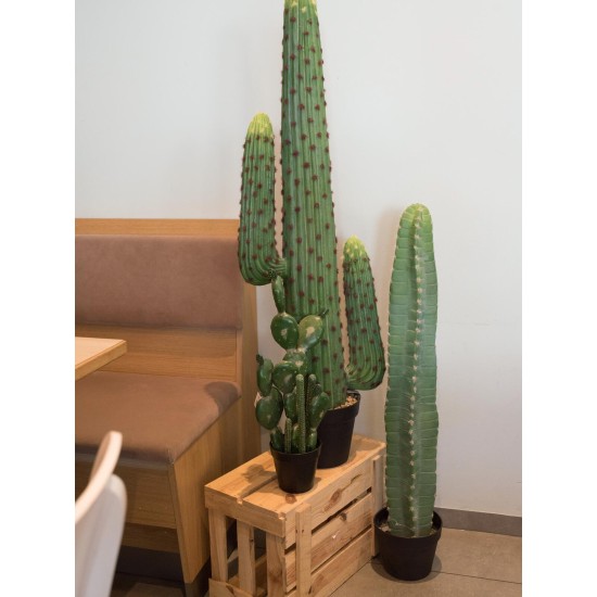 Cactus Messicano Artificiale EUROPALMS, 97 cm - Decorazione Verde per Interni ed Esterni