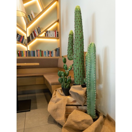 Cactus Messicano Artificiale EUROPALMS, 97 cm - Decorazione Verde per Interni ed Esterni