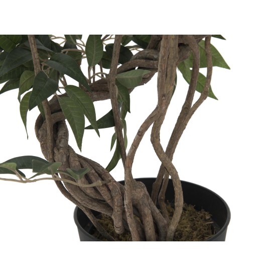 EUROPALMS Ficus Artificiale Multitronco a Spirale - Pianta Decorativa 130 cm