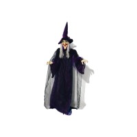 Strega Animata Halloween 175 cm EUROPALMS con Luci, Suoni e Movimento – Alimentazione USB o Batteria