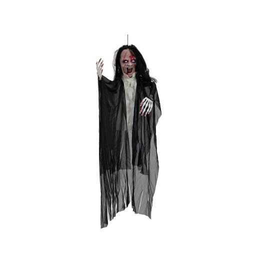 Fantasma Animato EUROPALMS per Halloween - Figura Decorativa 95 cm con Effetti Sonori e Luce LED