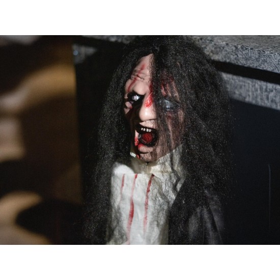 Fantasma Animato EUROPALMS per Halloween - Figura Decorativa 95 cm con Effetti Sonori e Luce LED