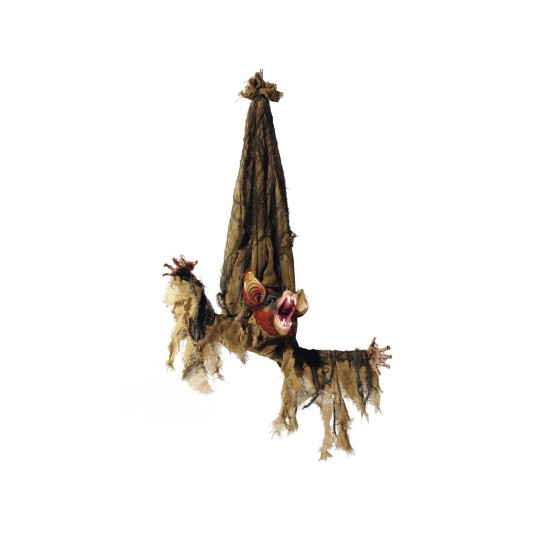 Figura Animata di Halloween Pipistrello EUROPALMS 95 cm - Effetto Sonoro e Luci Lampeggianti