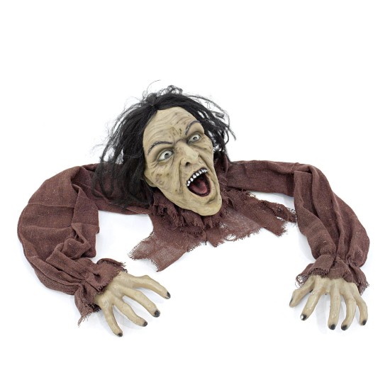 EUROPALMS Zombie Halloween 140 cm - Figura Strisciante con Braccia Malleabili