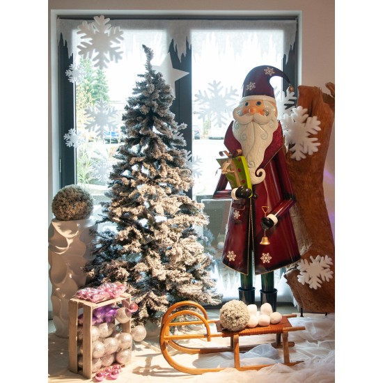 Statua Babbo Natale Metallica 195cm con Movimento - EUROPALMS