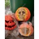 EUROPALMS Zucca Halloween con Maschera Teschio, 26cm - Decorazione Illuminata