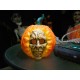 EUROPALMS Zucca Halloween con Maschera Teschio, 26cm - Decorazione Illuminata