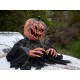 Figura Halloween EUROPALMS Zucca Mostro Animata 50 cm con Luci, Suoni e Movimento – Decorazione con Sensore