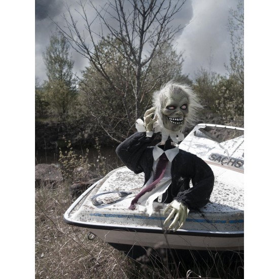 Zombie Halloween Animato Theo con Effetti Luce e Suono - EUROPALMS, 67 cm