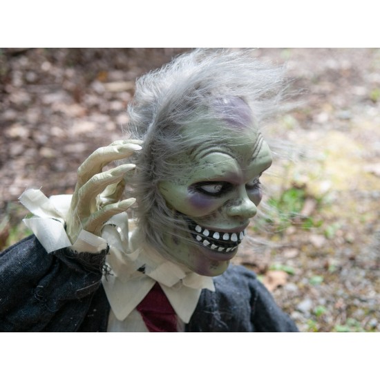 Zombie Halloween Animato Theo con Effetti Luce e Suono - EUROPALMS, 67 cm
