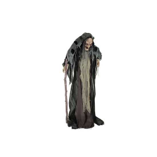 Strega di Halloween Nahema 160 cm con Occhi a LED e Effetto Sonoro - EUROPALMS