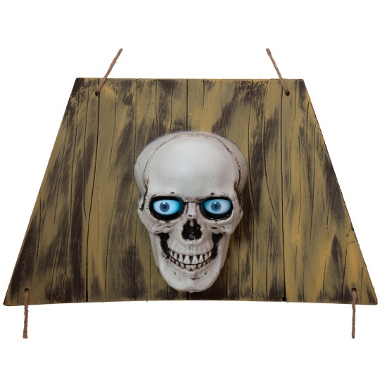 Cofanetto Animato Halloween con Teschio e Effetti Luce EUROPALMS, 150cm