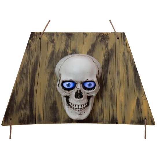 Cofanetto Animato Halloween con Teschio e Effetti Luce EUROPALMS, 150cm