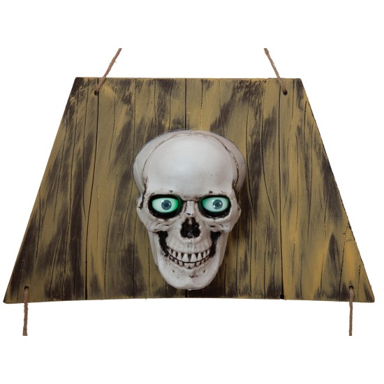 Cofanetto Animato Halloween con Teschio e Effetti Luce EUROPALMS, 150cm
